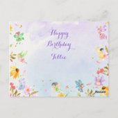 Fairy Flutter and Twirl Birthday Invitation Briefkaart (Achterkant)