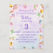 Fairy Flutter and Twirl Birthday Invitation Briefkaart (Voorkant)