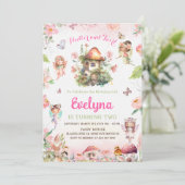Fairy Flutter en Twirly Verjaardag Uitnodiging Fee (Staand voorkant)