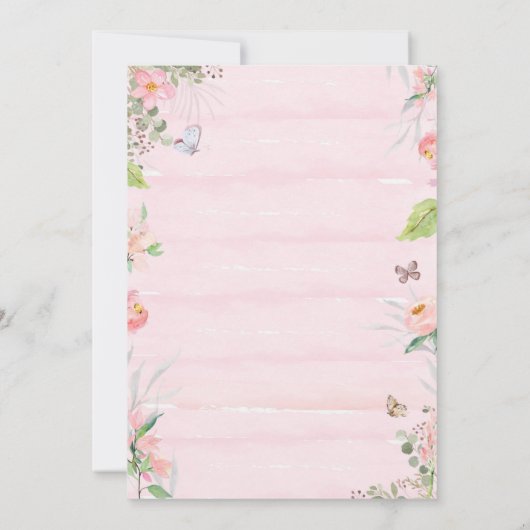 Fairy Flutter en Twirly Verjaardag Uitnodiging Fee (Achterkant)