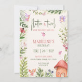 Fairy Flutter & Twirl Girl Birthday Kaart (Voorkant)