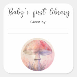 Fairy fly agaric - Baby's eerste bibliotheek Vierkante Sticker