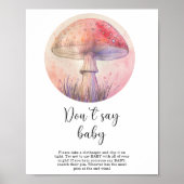 Fairy fly agaric - Zeg niet baby Poster (Voorkant)