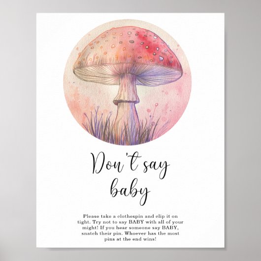 Fairy fly agaric - Zeg niet baby Poster (Voorkant)