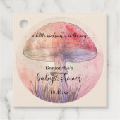 Fairy fly agarisch baby shower bedankjes labels (Voorkant)