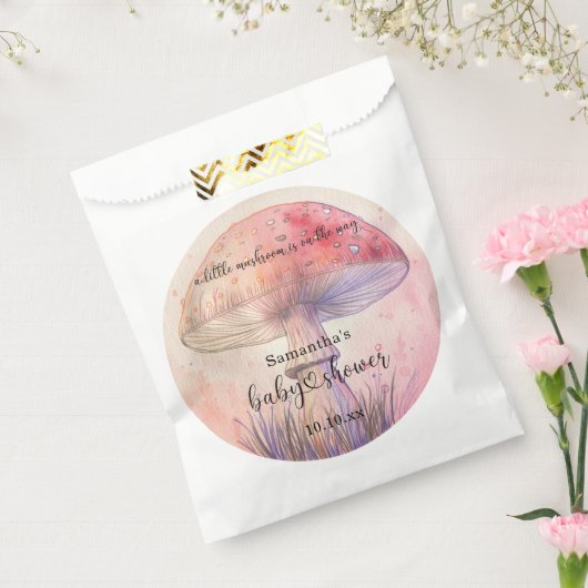 Fairy fly agarisch baby shower bedankzakje (Gezegeld)