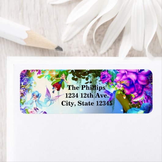 Fairy Forest Enchanted Magical Birthday Party Etiket (Insitu)