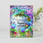 Fairy Forest Enchanted Magical Birthday Party Kaart (Staand voorkant)