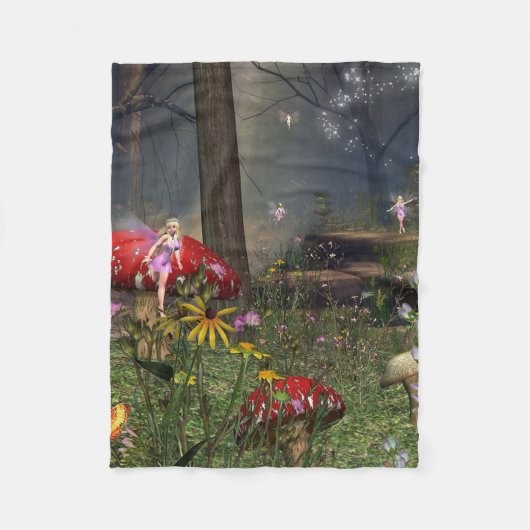Fairy Forest Fleece Blanket Deken (Voorkant)