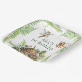 Fairy Forest Garden Genderneutraal 1e verjaardag Papieren Bordje (Gebogen)