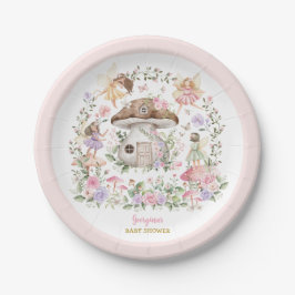 Fairy Forest Garden Girl Baby shower Papieren Bordje