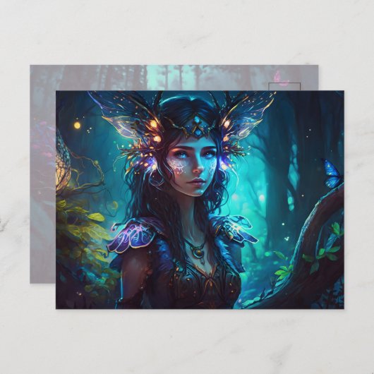 Fairy Forest magische flora whimsical Briefkaart (Voorkant / Achterkant)