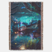 Fairy Forest magische flora whimsical Deken (Voorkant Verticaal)