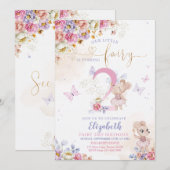 Fairy Forest Meisje Verjaardag Magisch Kaart (Voorkant / Achterkant)