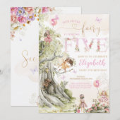 Fairy Forest Meisje Verjaardag Magisch Kaart (Voorkant / Achterkant)