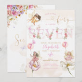 Fairy Forest Meisje Verjaardag Magisch Kaart (Voorkant / Achterkant)