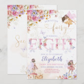 Fairy Forest Meisje Verjaardag Magisch Kaart (Voorkant / Achterkant)