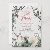 Fairy Forest Woodland Moderne chique baby meisje d Kaart (Voorkant)