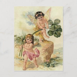 Fairy Four Leaf Clover Fey Briefkaart
