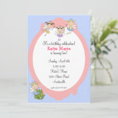 Fairy Friends Invitation Kaart (Staand voorkant)