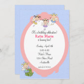 Fairy Friends Invitation Kaart (Voorkant / Achterkant)