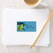 Fairy Frog & Fireflies Waterverf Art Etiket (Insitu)