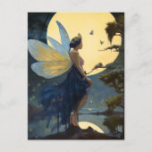 Fairy Full Moon Fantasy Art Briefkaart (Voorkant)