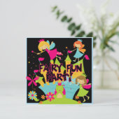Fairy Fun Gepersonaliseerd Birthday-uitnodigingen Kaart (Staand voorkant)
