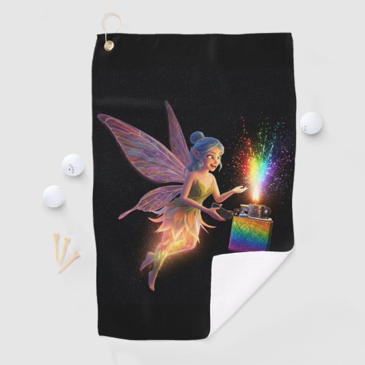 Fairy Fun Wipe Golf Towel Golfhanddoek (Insitu)