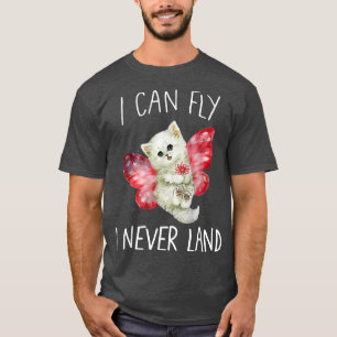 Fairy Funny Cute Cat T-shirt Cat Kitten Flying But