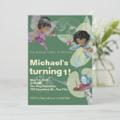 Fairy Gang Party Birthday Invitation Kaart (Staand voorkant)