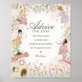 Fairy Garden Advies voor Baby Whimsical Baby showe Poster