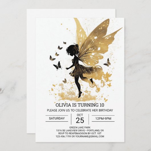 Fairy Garden Avontuur Verjaardag Kaart (Voorkant / Achterkant)