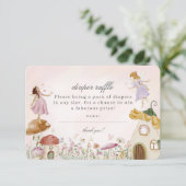 Fairy Garden Baby Luier Raffle Invitation Insert Informatiekaartje (Staand voorkant)