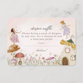 Fairy Garden Baby Luier Raffle Invitation Insert Informatiekaartje (Voorkant)