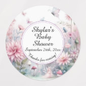Fairy Garden Baby shower Adhesive / Waterdicht Labels (Design 1)