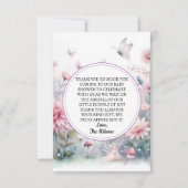 Fairy Garden Baby shower Bedankkaart (Voorkant)