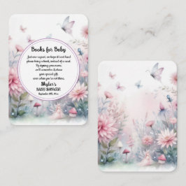 Fairy Garden Baby shower Boeken voor Baby Informatiekaartje