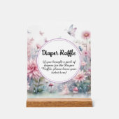 Fairy Garden Baby shower Luierkrabbel Acryl Bord (Voorkant)