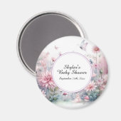 Fairy Garden Baby shower Magneet (Voorkant / Achterkant)