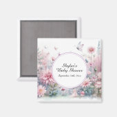 Fairy Garden Baby shower Magneet (Voorkant / Achterkant)