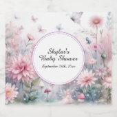 Fairy Garden Baby shower Sparkling Wijnetiket (Enkel label)