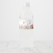 Fairy Garden Baby shower Waterfles Etiket (Voorkant)