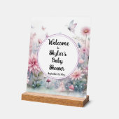 Fairy Garden Baby shower Welkom Acryl Bord (Hoek)