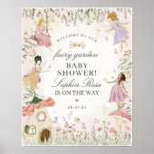 Fairy Garden Betoverd Baby shower Welkomstbord Poster (Voorkant)