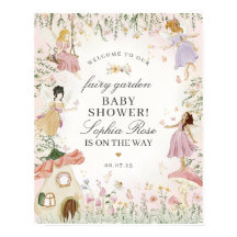 Fairy Garden Betoverd Baby shower Welkomstbord