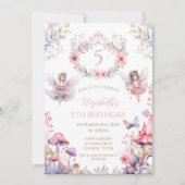 Fairy Garden Birthday Party Invitation Kaart (Voorkant)