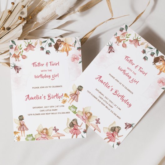 Fairy Garden Birthday Uitnodiging