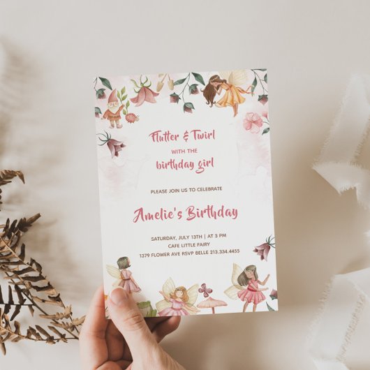 Fairy Garden Birthday Uitnodiging
