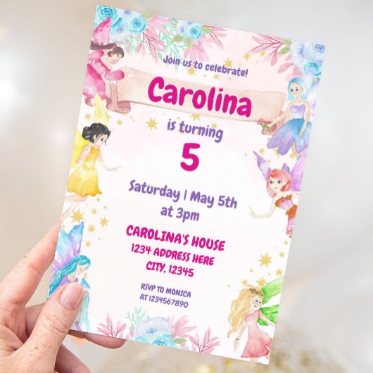 Fairy Garden Birthday Uitnodiging